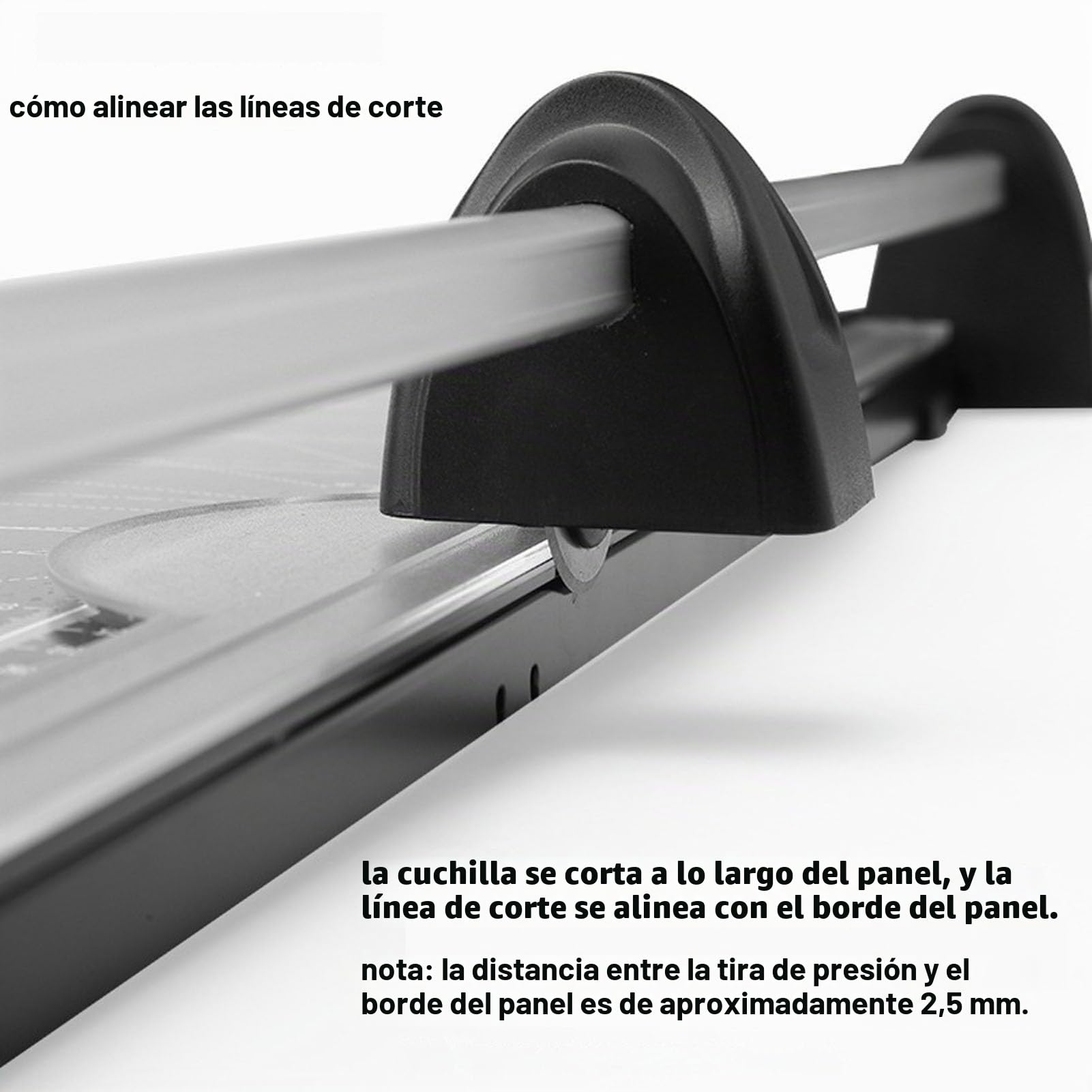 Cortadora de Papel de Alta Resistencia, Guillotina A4/A3/A2, Capacidad de Corte de hasta 10 Hojas, Cabezal de Guillotina Deslizante, Panel metálico Inoxidable(A2)