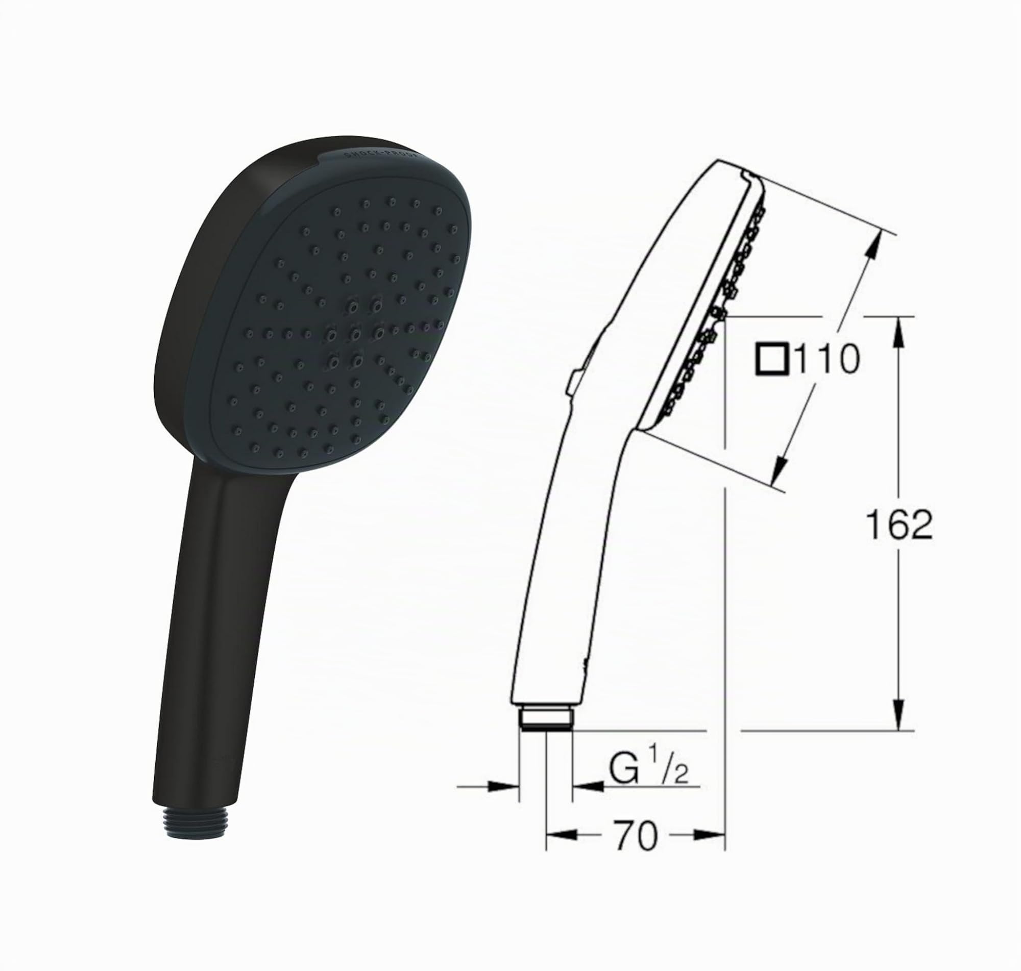 Grohe Duschsystem Unterputz mit Duscharmatur Grohe schwarz GSK02