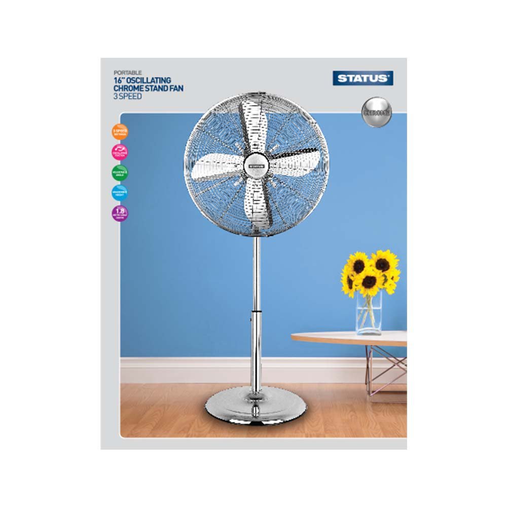 Buy STATUS Standing Fan 16 Inch Oscillating Portable Fan 3 Speed