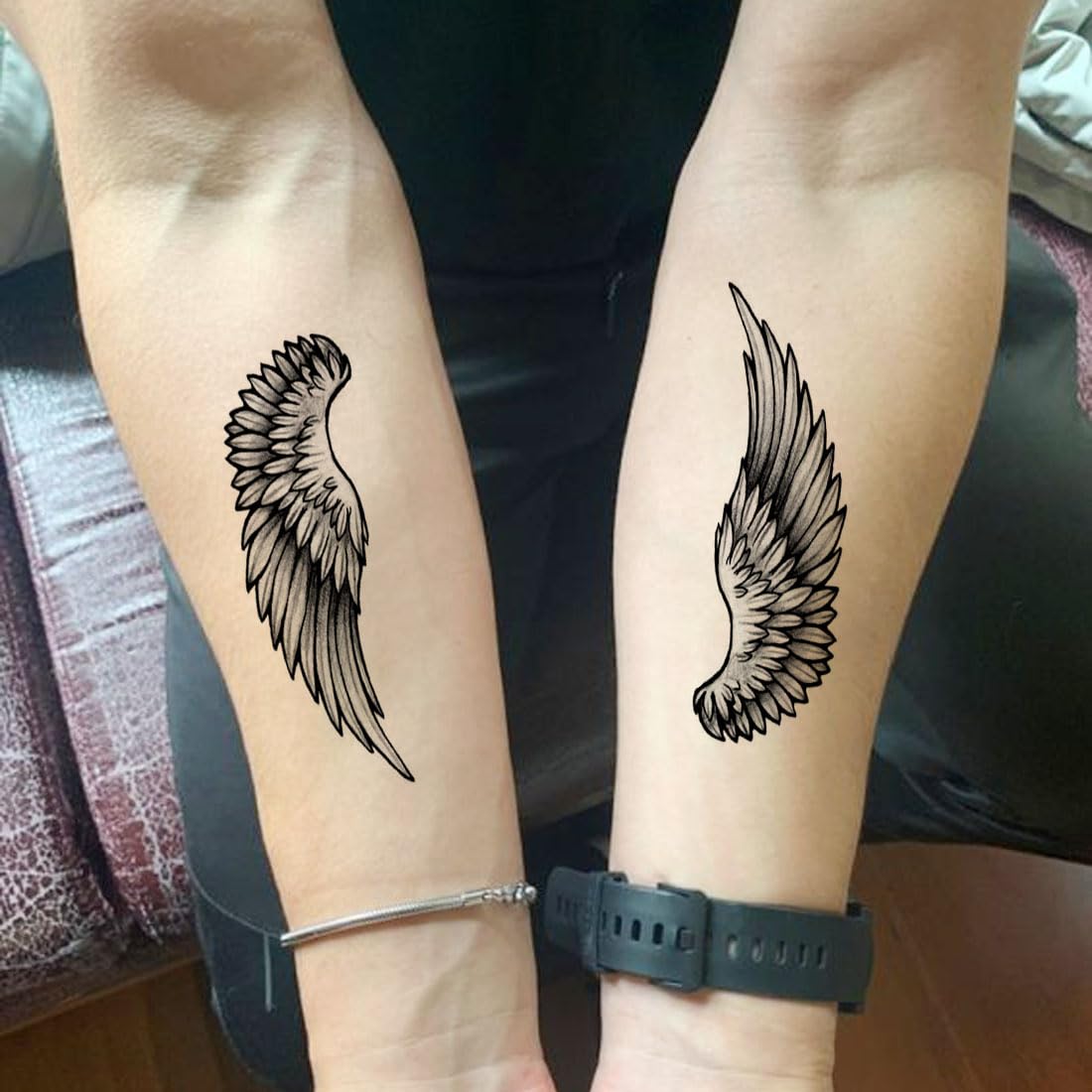 Stylizeink Two Wings Design Temporary Tattoo For Waterproof Tattoo For Men and Woman