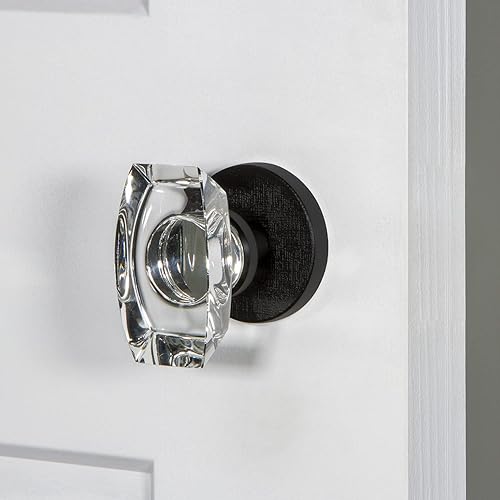 Miniatura 2 de Viaggio Circolo - Roseta de lino con pomo de cristal Stella en negro satinado