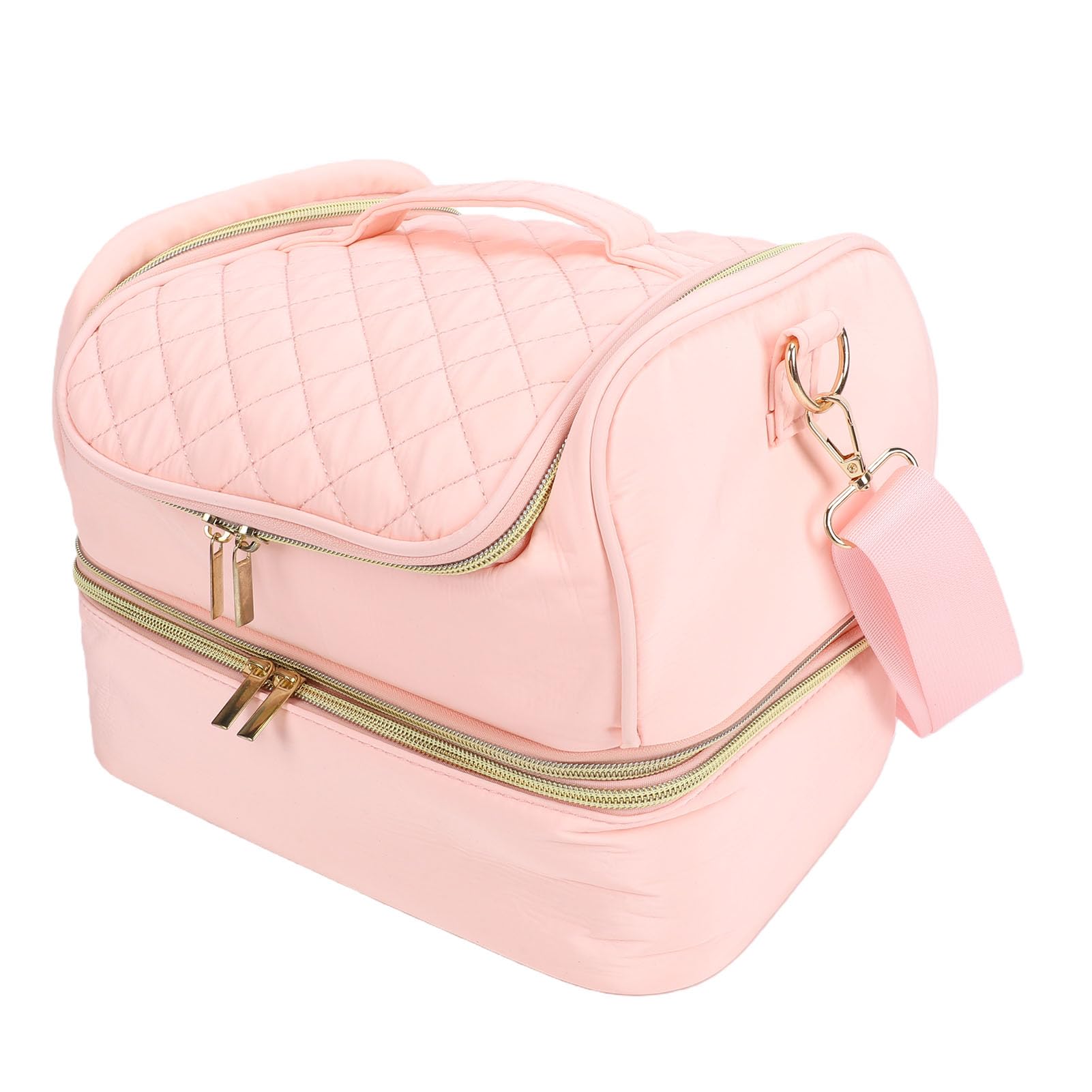 Generic Borsa Organizer per Smalti con Tracolla Regolabile, Impermeabile, a Doppio Livello, per Professionisti delle Unghie