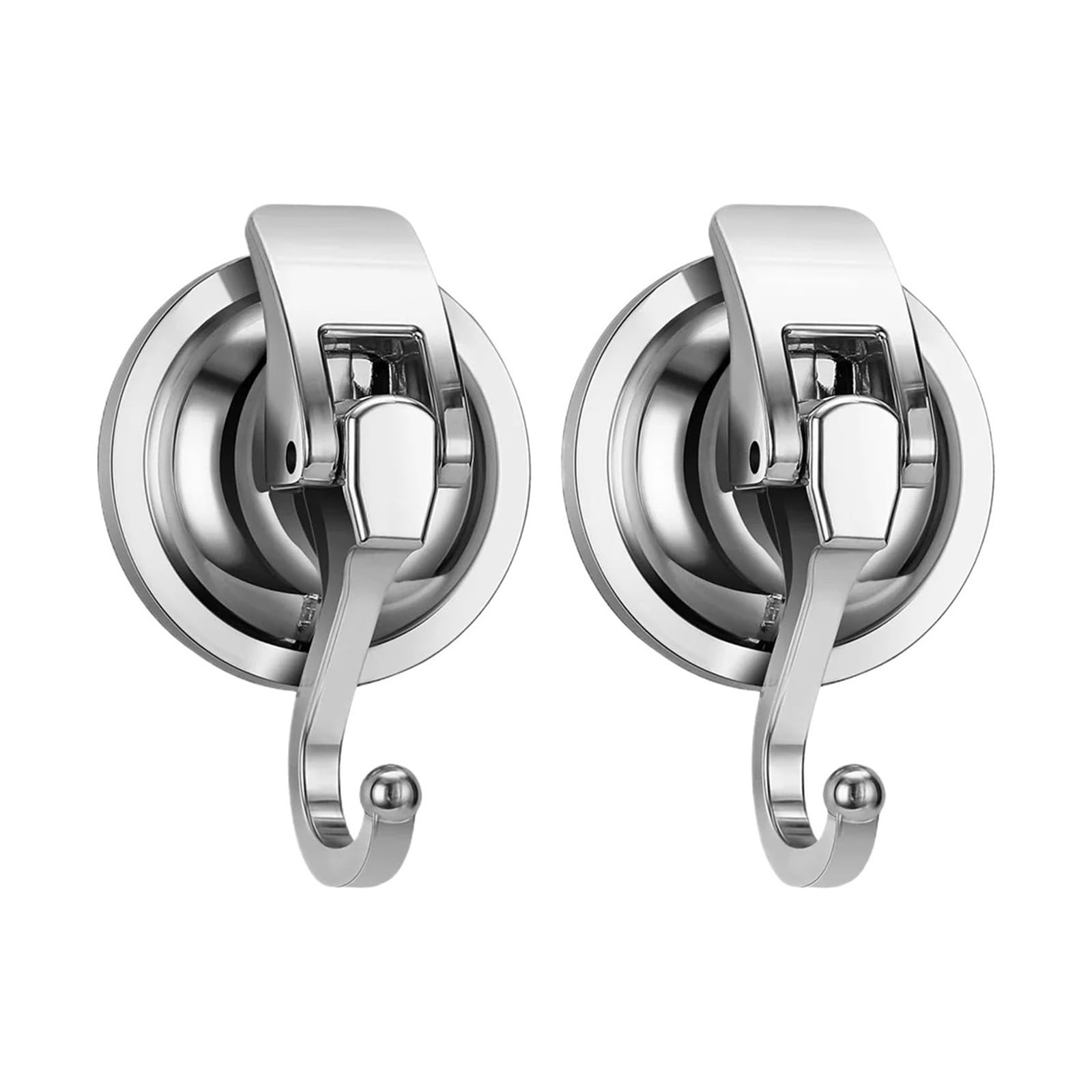 Zguouzantye 2Pcs Slivery 2 Heavy Suction Cup Hooks For Towel