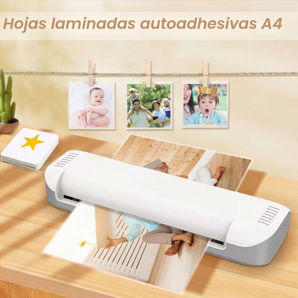 BENECREAT 50 Hojas A4 Hojas Laminadas Pet, Película Laminada En Frío Mate Autoadhesiva, Adhesivo Laminado Impermeable de 300x214 mm para Documentos de Carteles de Pintura, 0.3 mm de Espesor
