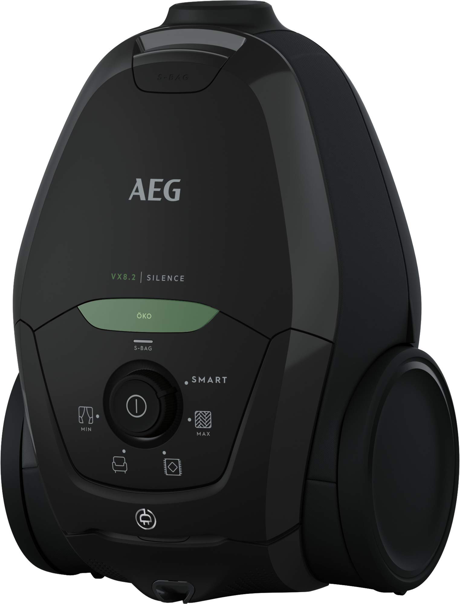 AEG VX82-1-ÖKO Aspirador con Bolsa, 75% Material Reciclado, Negro