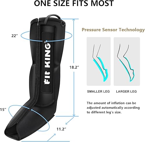 Miniatura 4 de FIT KING Masajeador de botas de compresión de piernas para recuperación de pies y pantorrillas elegible para FSA o HSA masajeador de piernas