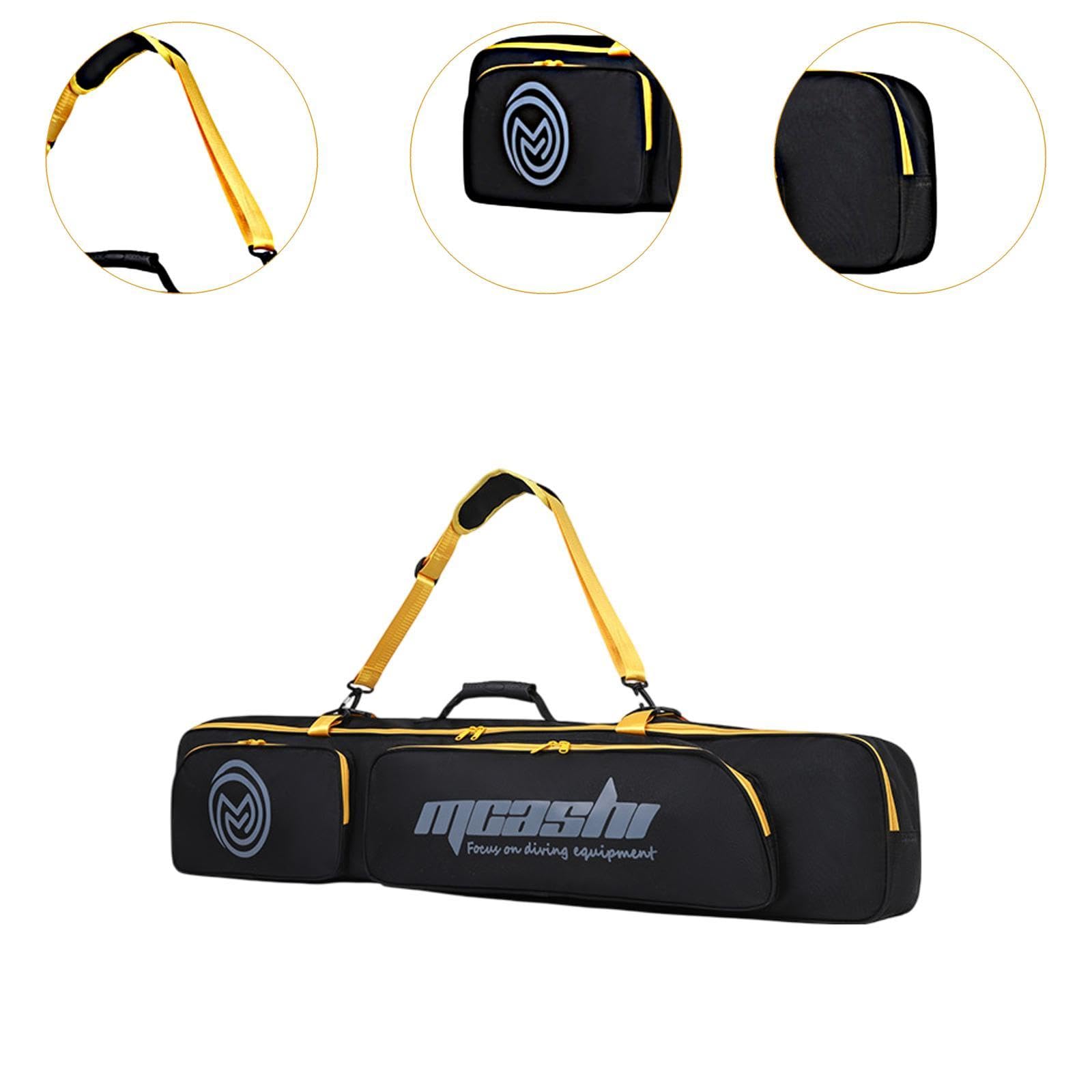 rockible Long Fins Bag Tote Heavy Duty Lightweight Scuba Diving Gear Storage Flippers Bag for Spearfishing Beach Snorkel for Men Women, Black