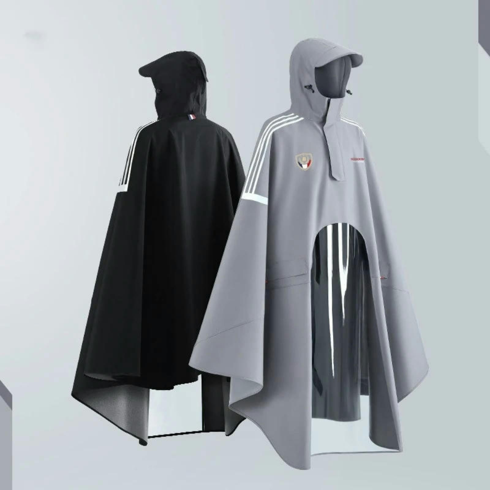 Regenponcho Regenmantel Für Elektrofahrräder, Dicker, Wasserdichter Poncho Aus TPU Mit Kapuze, Regenbekleidung Zum Wandern, Radfahren Und Bei Starkem Regen