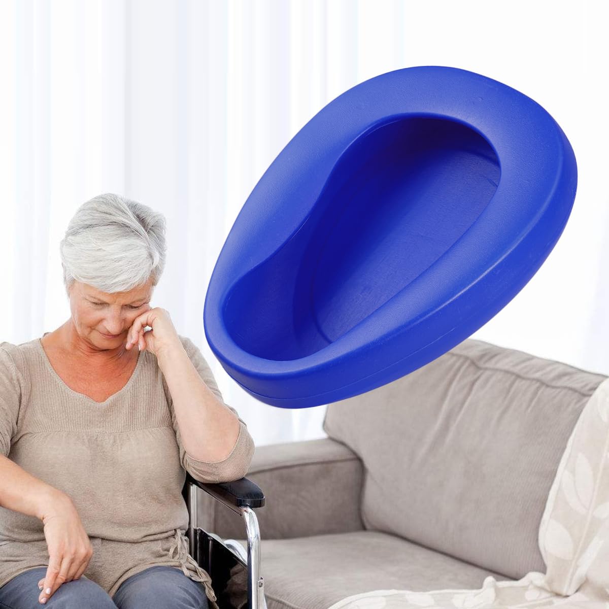 Healeved 3stücke Bettpfanne Für Bettlägerige Kunststoff Bettpfannen Für Ältere Menschen Urinal Für Männer Und Frauen Langlebig Und Leicht Zu Reinigen Pflegebedarf Für Senioren
