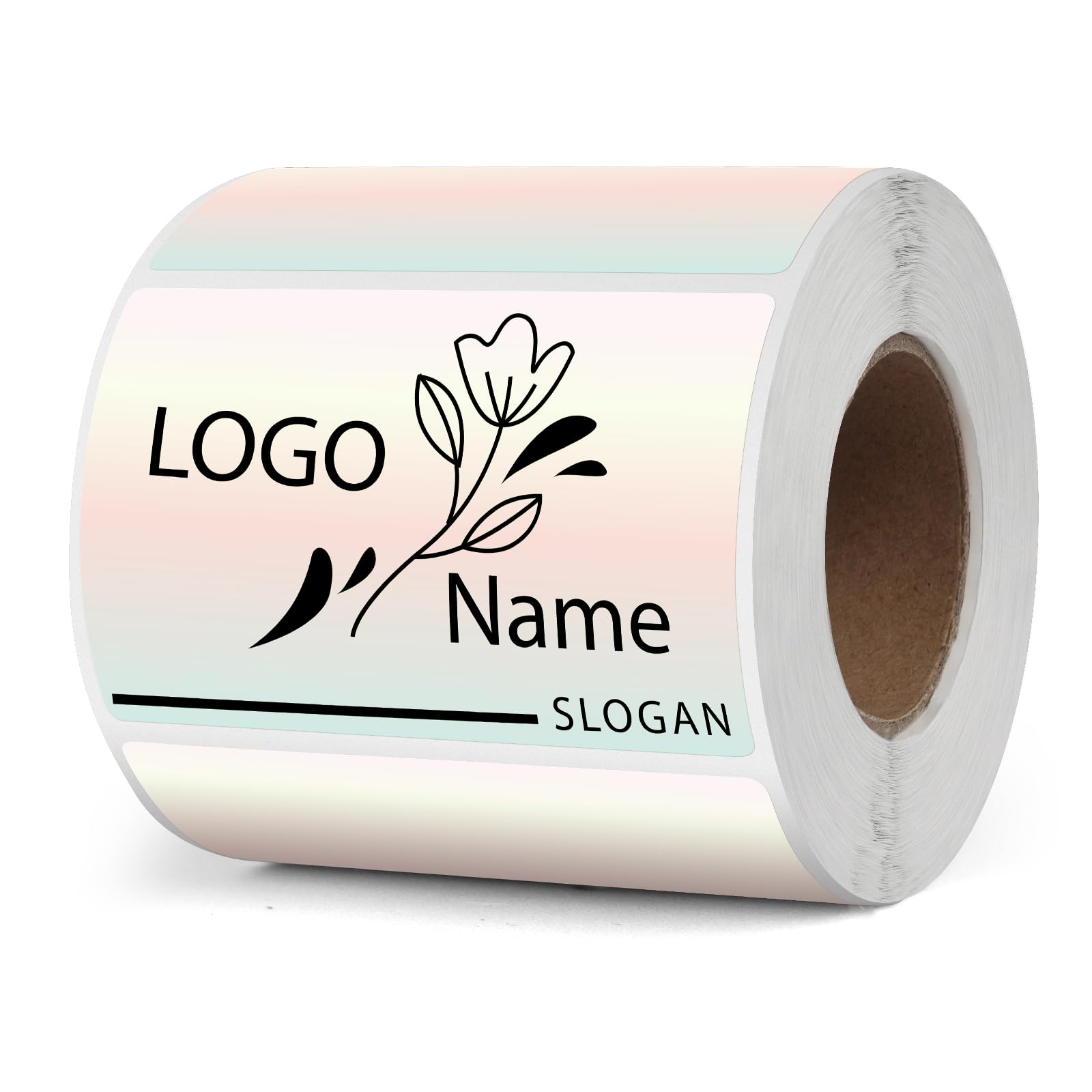 YIKIADA Red Gradient Thermal Labels Vinyl 2 × 3 Inch Self-Adhesive Rectangle Stickers Roll Waterproof Direct Printer Decals Name Tags for QR Code DIY