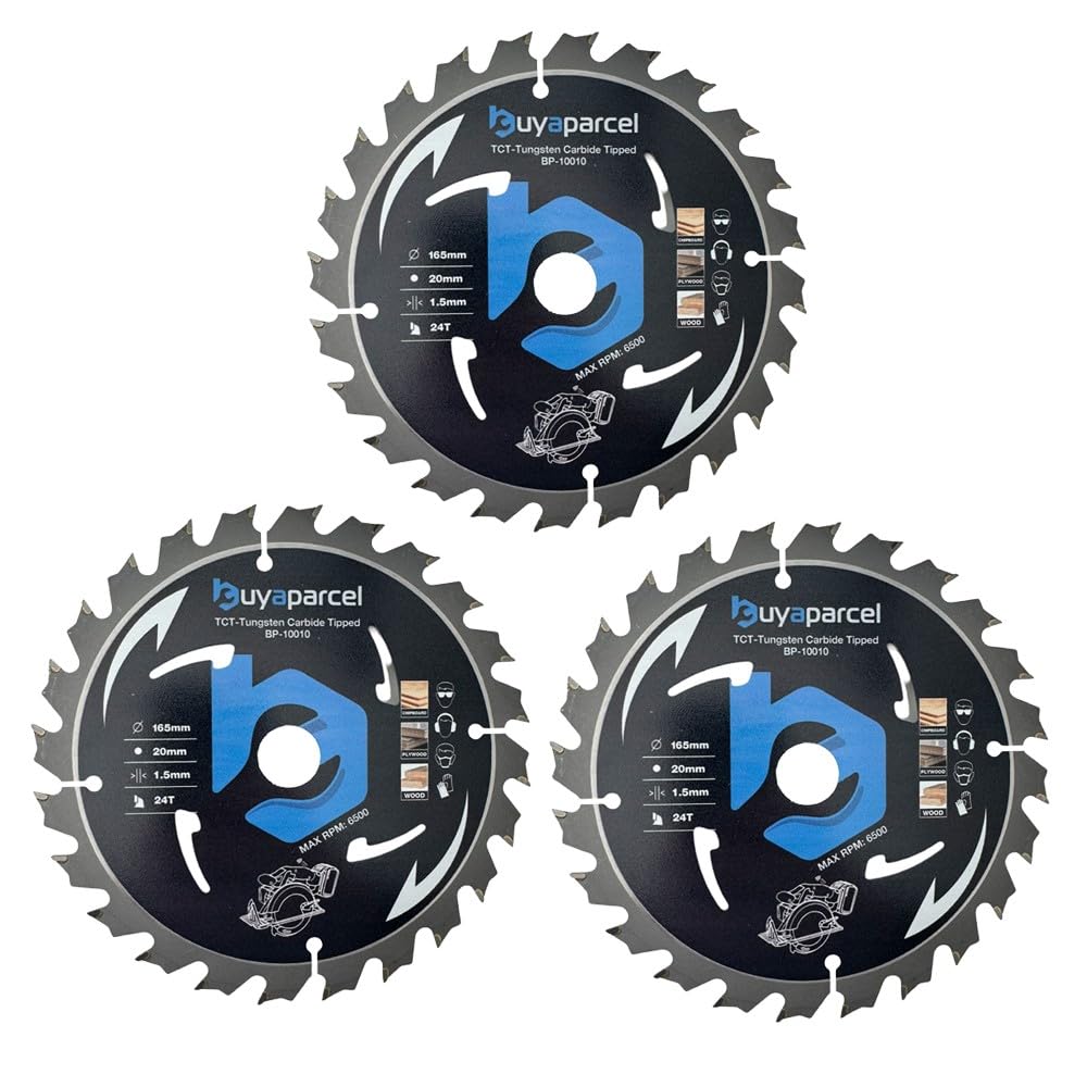 Buyaparcel X3 Bap Trade Pro Circular Saw Blade 165Mm X 20 24 Teeth Carbide Tipped Long Life