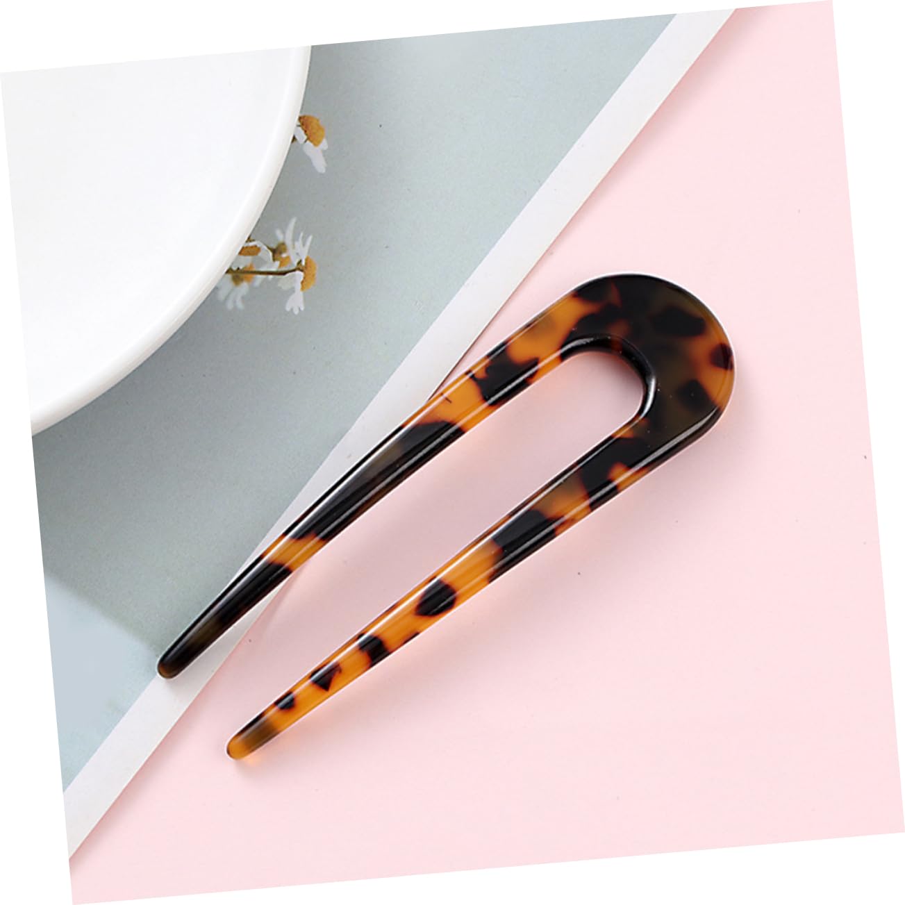 Healeved 5 Sets Haarspange Damen Acetat Blatt Haarstäbchen Set Chignon Pin Für Stilvolle Hochsteckfrisur 3 Stück * 5