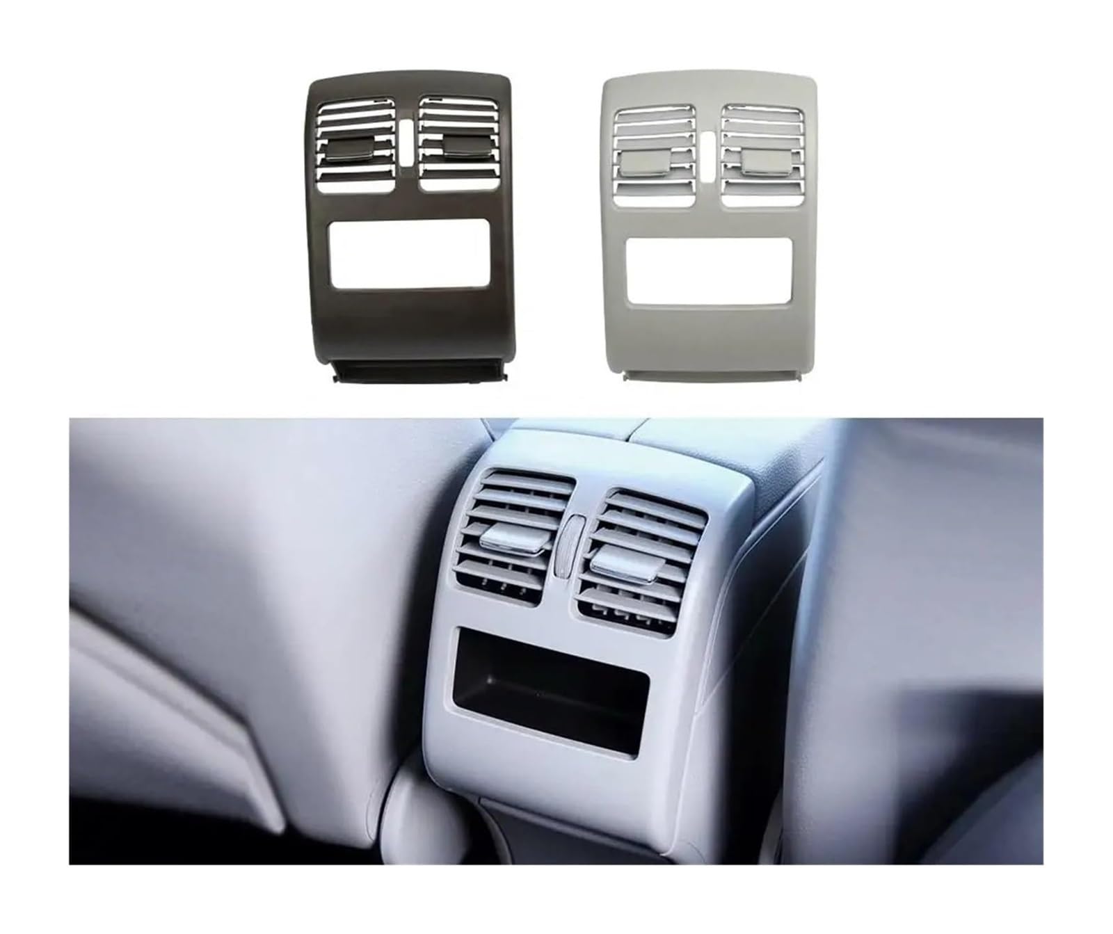 Salida Aire Rejilla para Benz para GLK X204 2008-2015 2048304354 AC Rejilla De Ventilación del Aire Acondicionado La Consola Central Trasera Coche Panel Salida(Beige)