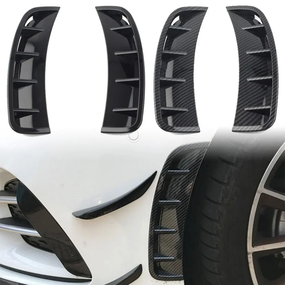 cofano turbo laterale Copertura Presa D’Aria Finta Misura Per Benz Classe A A35AMG A220 A200 A250 W177 2019 2020 Auto Anteriore ABS Air Vent Hood Lato Parafango trim Decorativo(Gloss Black)