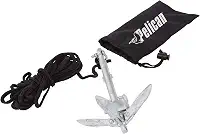 Kit de âncora compacto para caiaque, canoa, SUP, infláveis ou pequenos barcos, bolsa de armazenamento dobrável, ideal para pesca, caiaque, passeios de barco