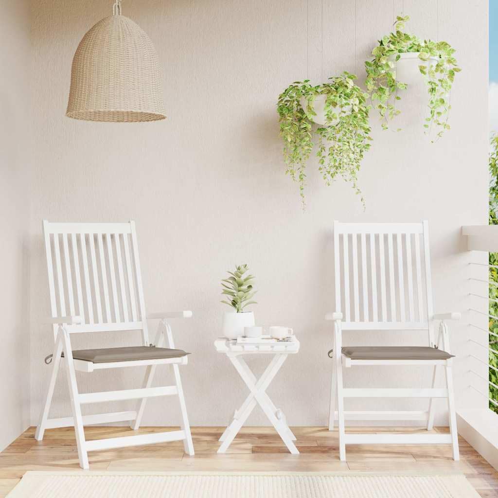 Gartenstuhl-Kissen 2 Stk. Taupe 40x40x3 cm Stoff