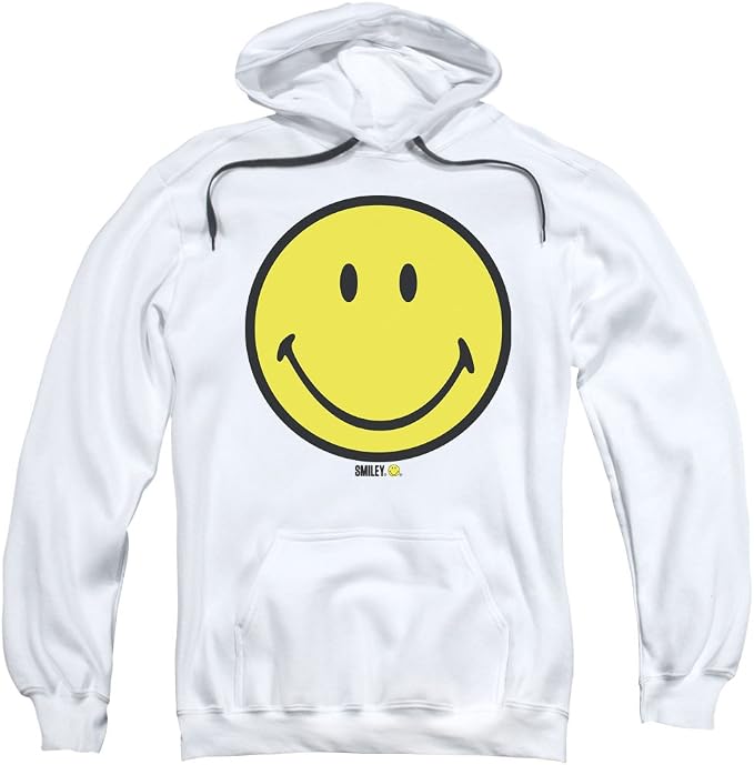 Smiley World - Felpa con cappuccio - Uomo White Small : Amazon.it:  Abbigliamento