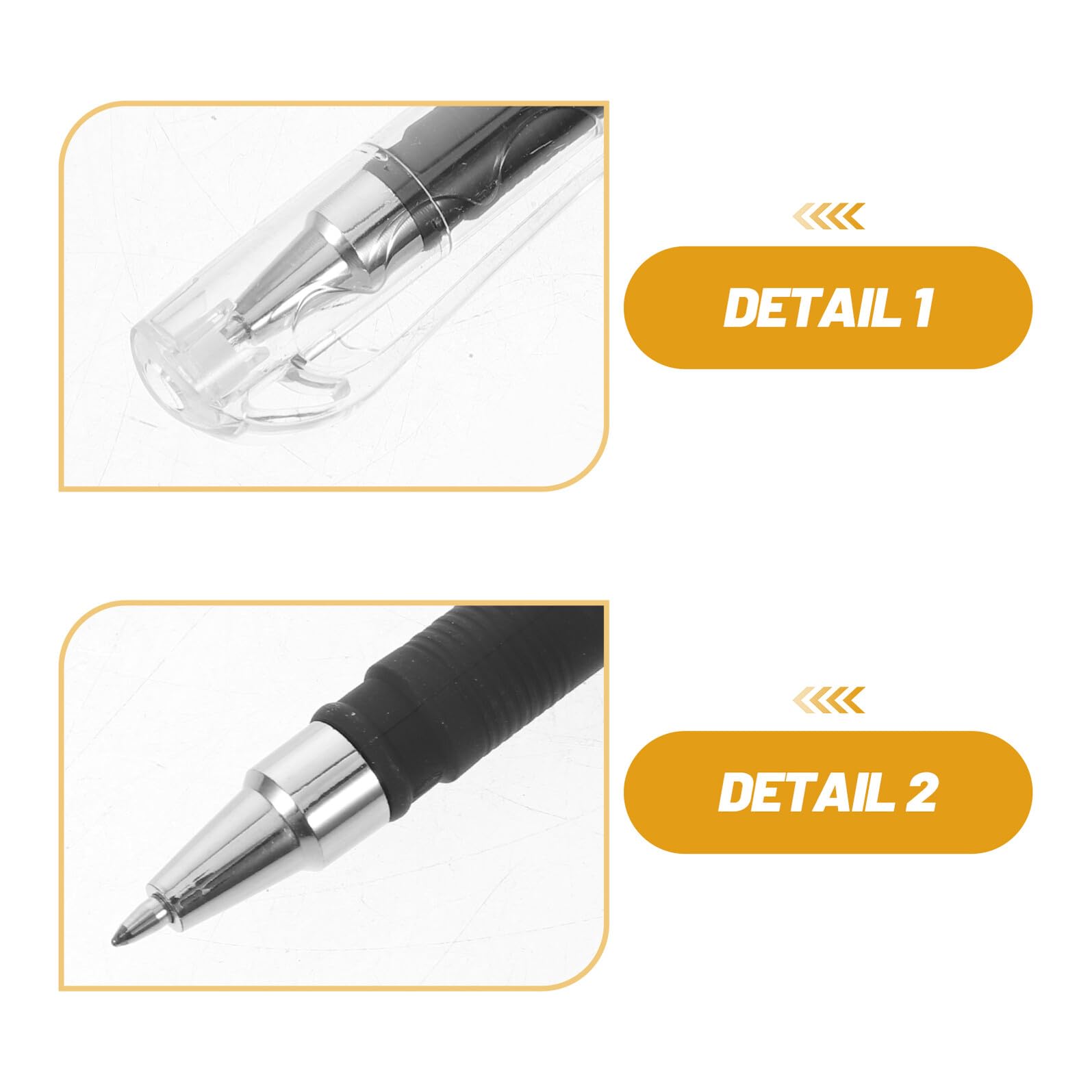 SHINEOFI 50 Pezzi Penna Gel Mini Tascabile Nera Inchiostro Rapido, Design Semplice in Plastica, Scrittura Scorrevole e Portatile per Studenti e Ufficio