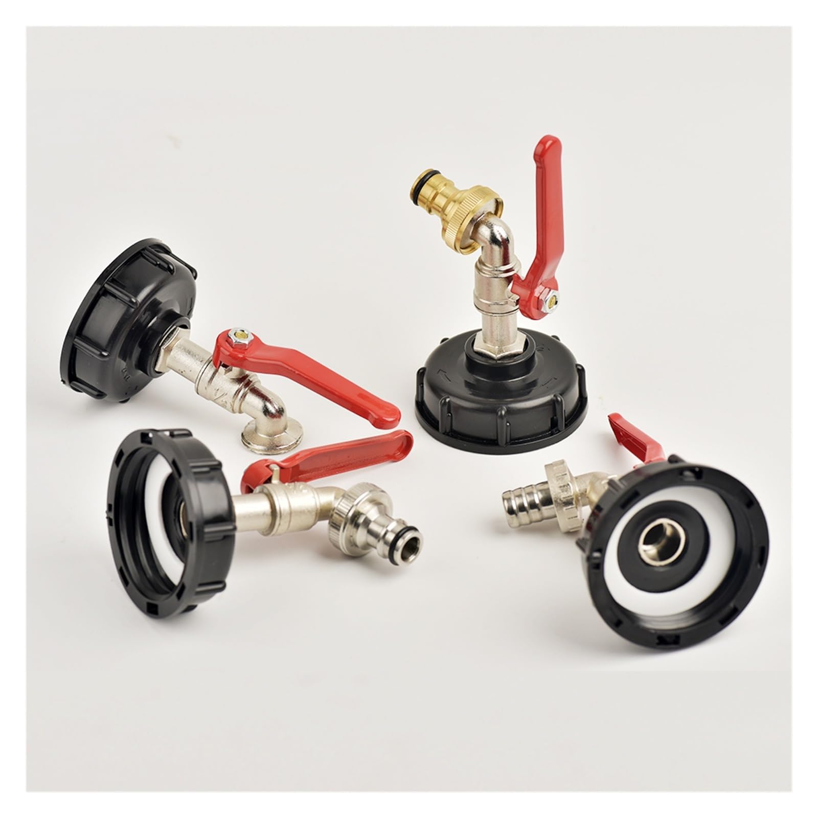 łącznik gwintowany, 1 szt. Adapter do kranu zbiornika IBC S60*6 z grubym gwintem mosiądzu/stopu 16 mm Szybkozłączka Zawór zamienny ogrodowy Domowy(C)