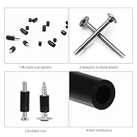 Vista 3 de 1000 piezas de espaciadores de tornillos para tomas eléctricas, espaciador redondo de nylon para tornillos M3 M4, espaciadores negros sin rosca, kit