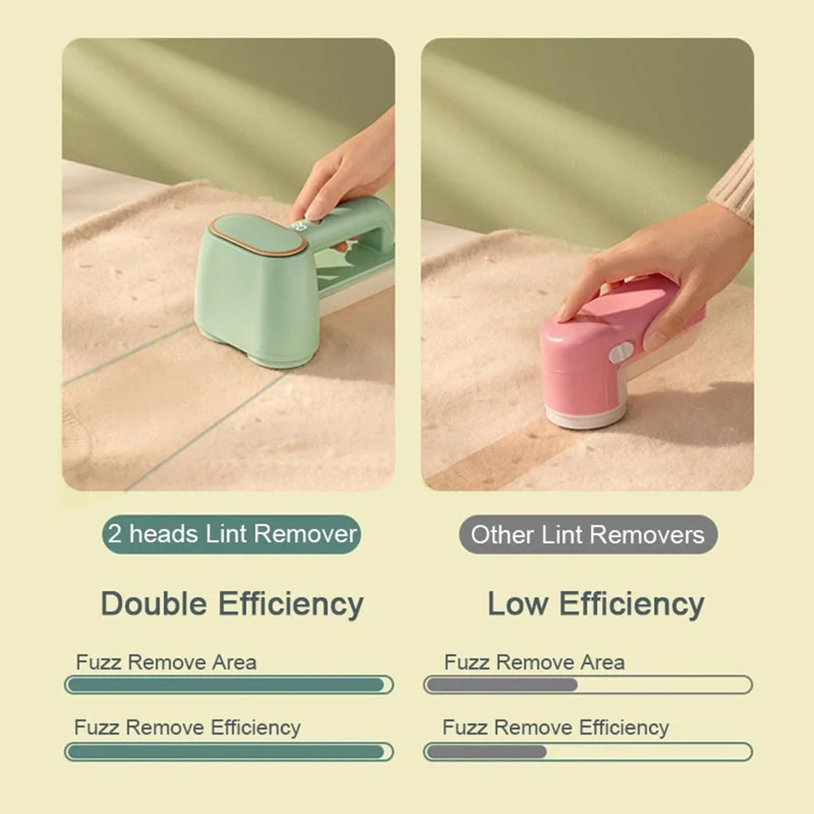 Pelucchi Lint Remover Rasoio Elettrico for lanugine, Rasoio for Tessuto a Doppia Testa, Rasoio Ricaricabile a 3 velocità for Vestiti, mobili Levapelucchi Elettrico