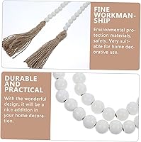 Vista 9 de IMIKEYA Cuentas de madera: guirnalda de cuentas de madera de granja para decoración de bandejas escalonadas