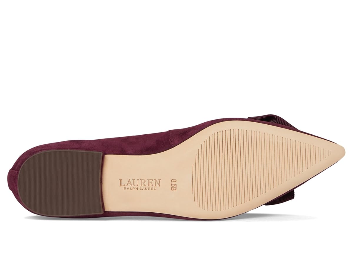 【LAUREN RALPH LAUREN】LONDYN BOW スエードバレエシューズ Amazon.com | Lauren Ralph Lauren Women's Londyn Bow-Trim