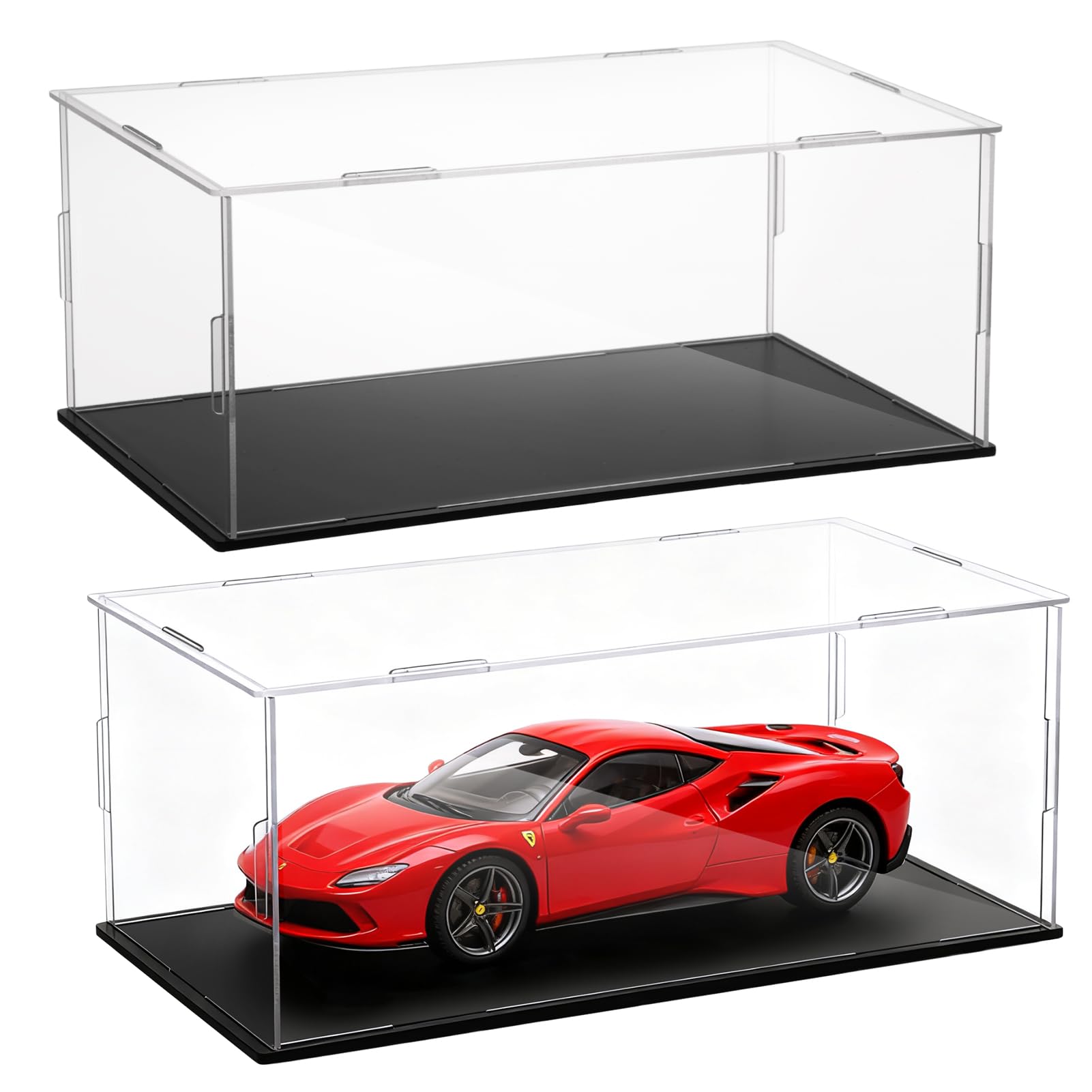 Amazon.co.jp: アクリルモデルカーディスプレイケース2個 1:18スケール