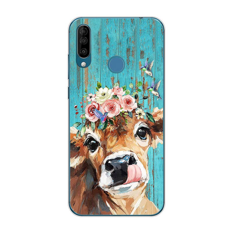 KARTXITAI Coque Compatible avec Wiko View3,Housse Étui de Protection en Ultra Transparente Silicone en Gel TPU Souple Case Cover Shock-Absorption-Bovins,...