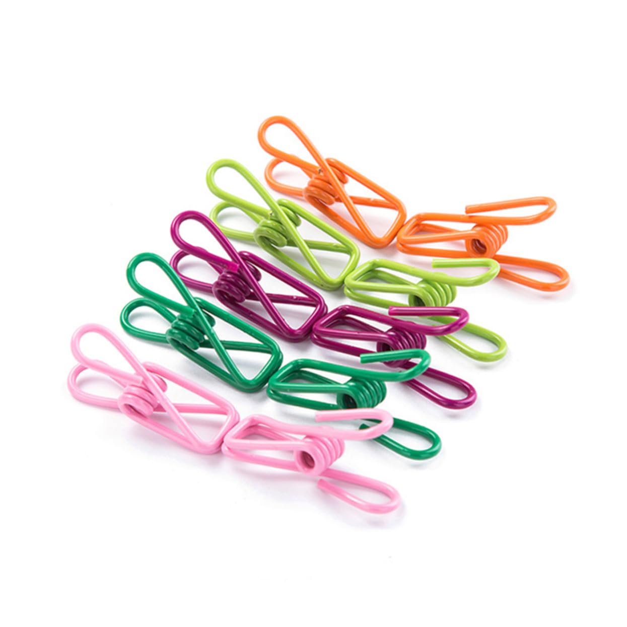 70 Stück Bunte Wäscheklammern aus Metall Windfest und Altersbeständig Mehrfach Verwendbare Quiltclips für Unterwäsche und Matten 10 Stück pro Packung Verschiedene Zufällige Farbe