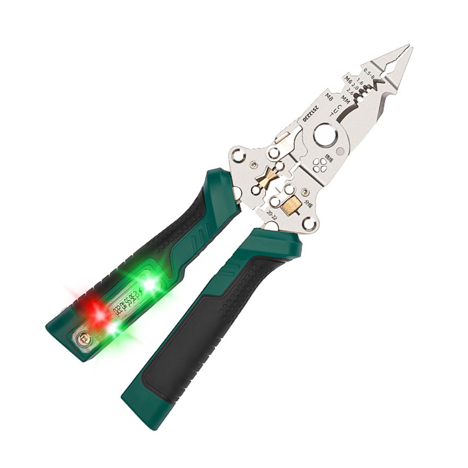 Limtula Digital Display Electrician Pliers Multifunctional Wire Stripper With Voltages Tester And Foldable Design For Craft Projects Digital Display Wire Stripper