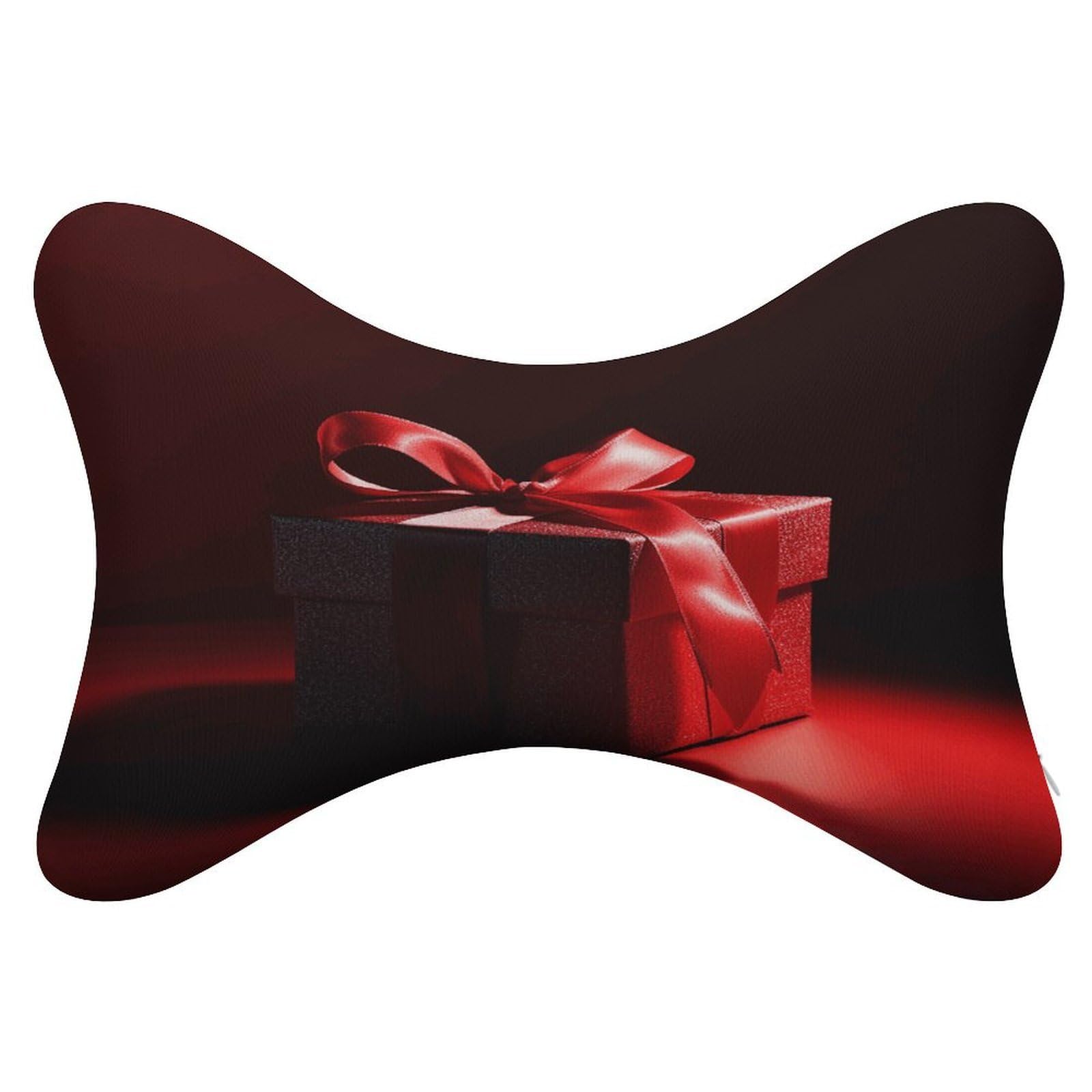 Confezione regalo con nastro rosso, cuscino poggiatesta per auto, confezione da 2, cuscino per il collo con fodera rimovibile lavabile, cuscino da viaggio per auto, autobus, camion, comfort