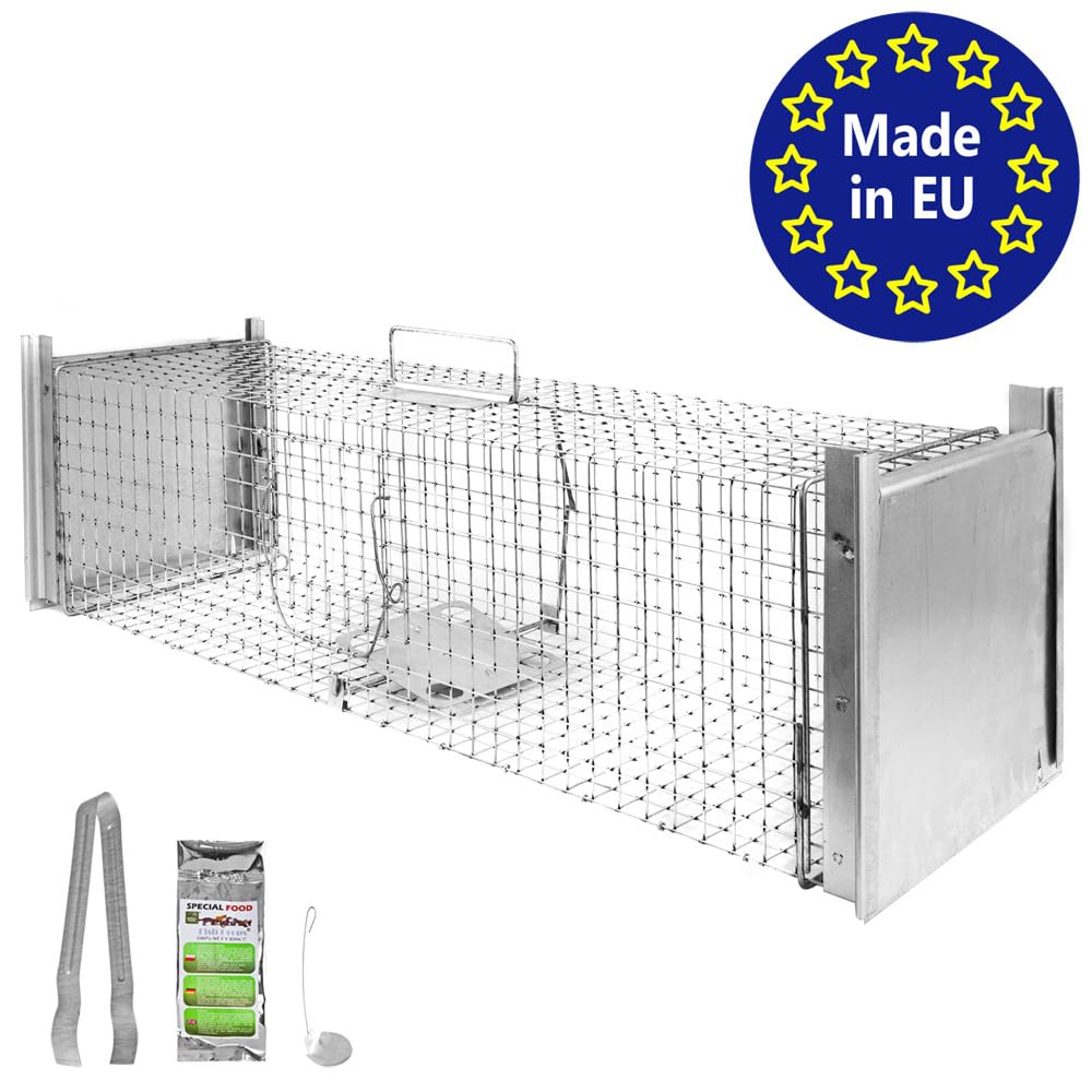 Petigi Lebendfalle Marder Rattenfalle Lebend Wiesel Garten Kaninchen Abwehr Umsiedeln Falle Haus Zubehör Otter Vertreiben Dachboden 102 x 26 x 26 Stable
