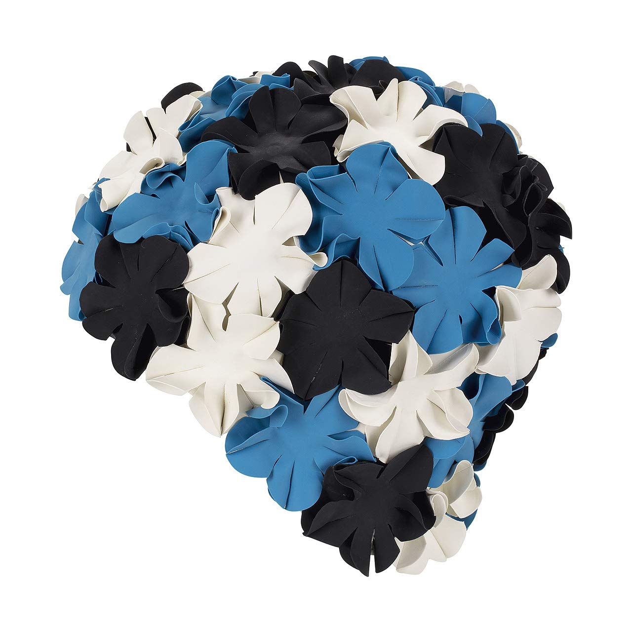 Fashy Damen Blüten-Gummibadehaube, blau, 3191 50