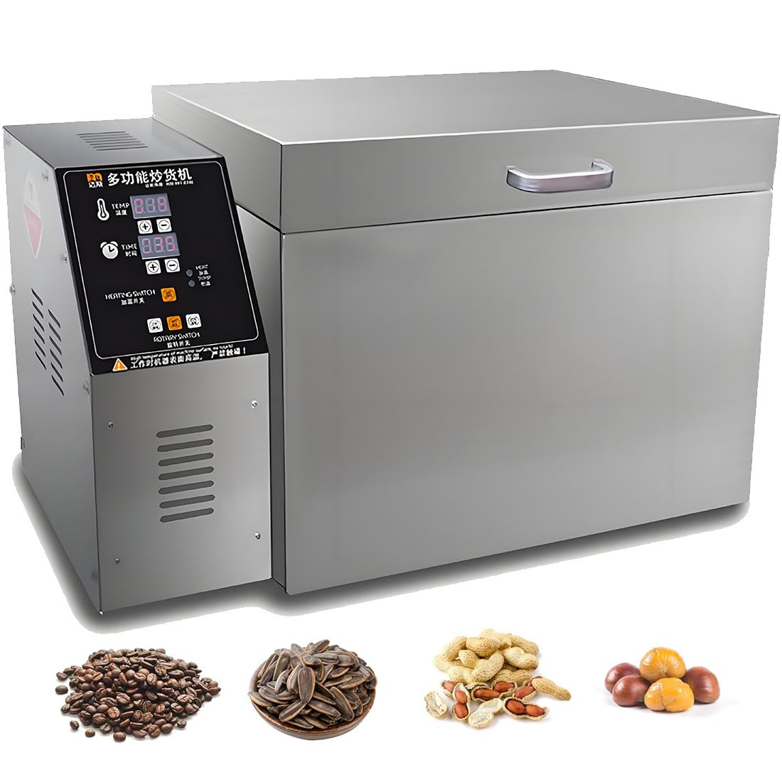 DPDZSW Electric Coffee Roaster Commercial Stainless Steel Nut Bean Roasting Machine 2000g/4000g Roller Type with 30-300℃ Precise Control,Food Grade 304 Liner for Coffee/Beans/Chestnuts/Peanuts Type10