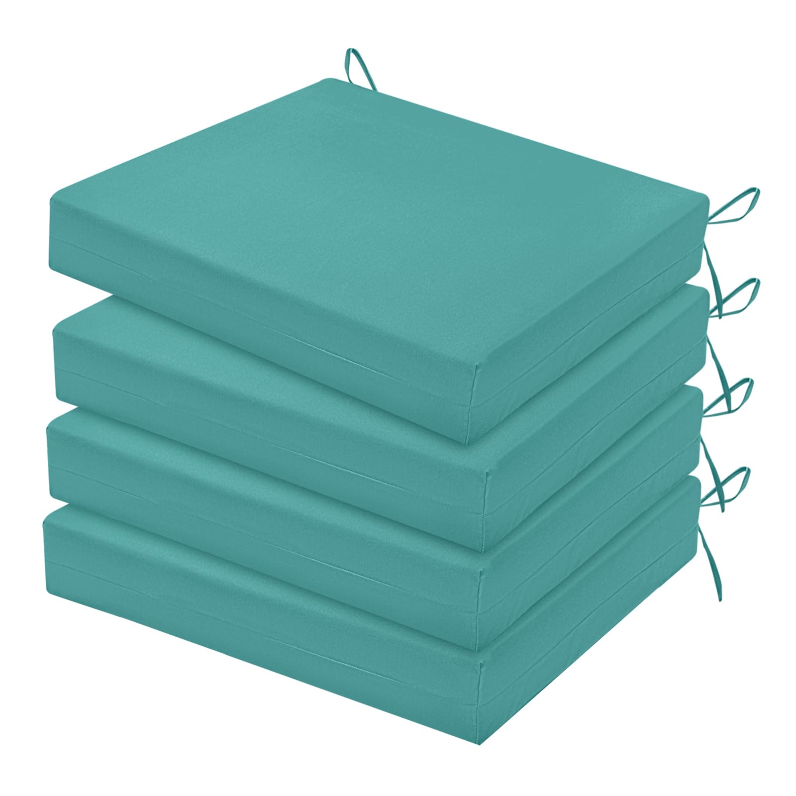 Set di 4 cuscini per sedia da esterno, 40 x 40 cm, per sedie da giardino, balcone, terrazza, impermeabili e resistenti ai raggi UV, comodi, per mobili da patio (spazio grande