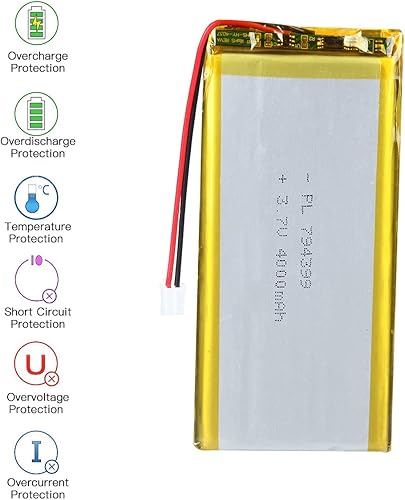 Miniatura 3 de 3.7V 4000mAh Batería 794399 Li-ion Li-ion Li-Po recargable de iones de litio con conector de paso 2P PH 0.079 in