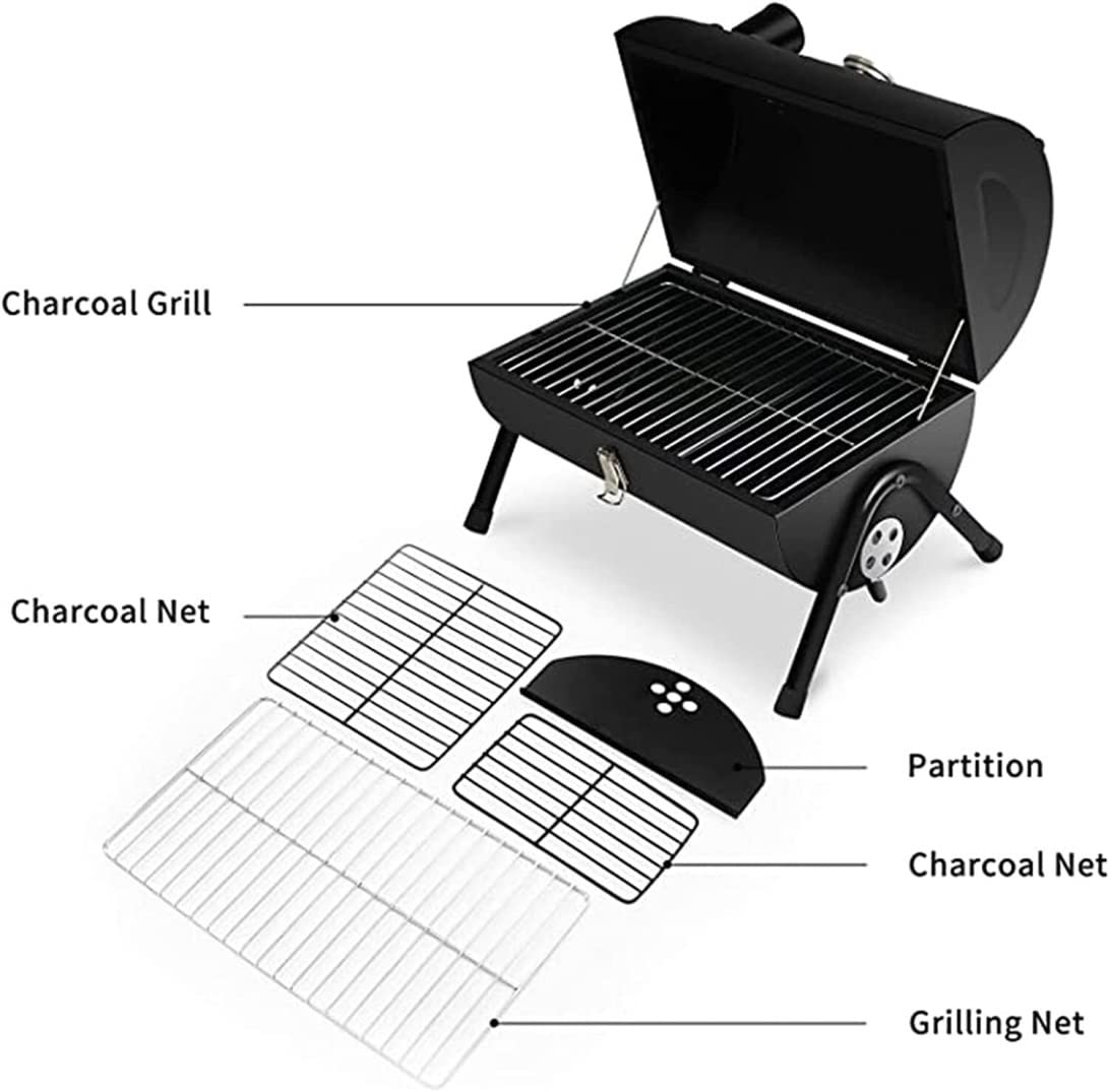 Grill Kempingowy Przenośny Grill Na Węgiel Drzewny Grill Stołowy Ze Stali Nierdzewnej Na Piknik Na Świeżym Powietrzu Imprezy Grillowe