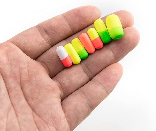 Miniatura 6 de Alwonder 100 unidades de cilindros de espuma para pesca, surf, aparejo de pesca flotador Pompano aparejo de cebo en vivo aparejo buscador de peces