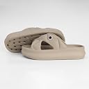 NoStrain Women’s Waterproof Cross Strap Sandals | Cushioned Soft EVA Sole | Non-Slip | Anti-Skid | Heeled & Flat | For Woman | Lightweight With Durable | Beige gallery image