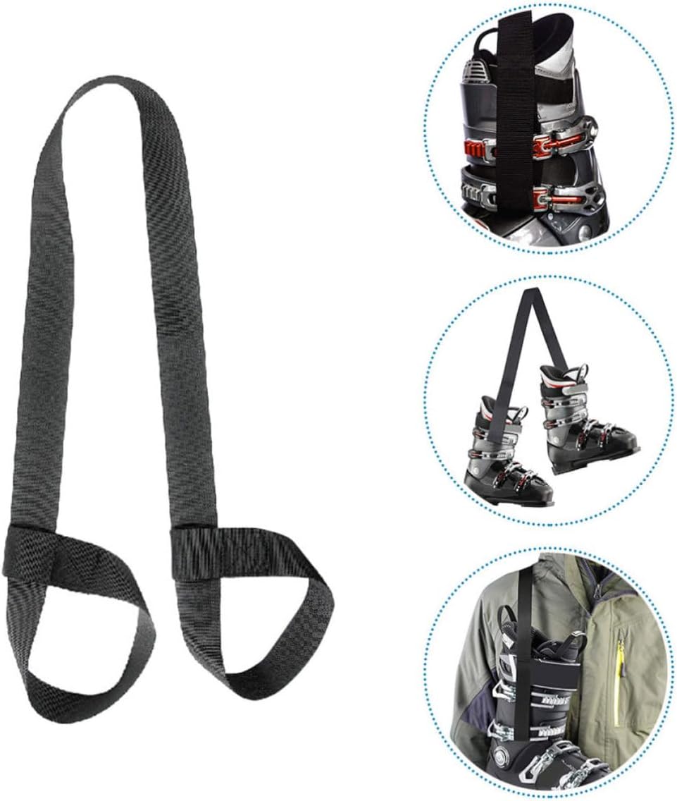 2pcs Roller Skate Leash Black 1.2m X 3.8cm Nylon Webbing Strap | Ice Skates, Quick Install and Removal, Multipurpose Design, Easy to Use, Versatile Carry Option