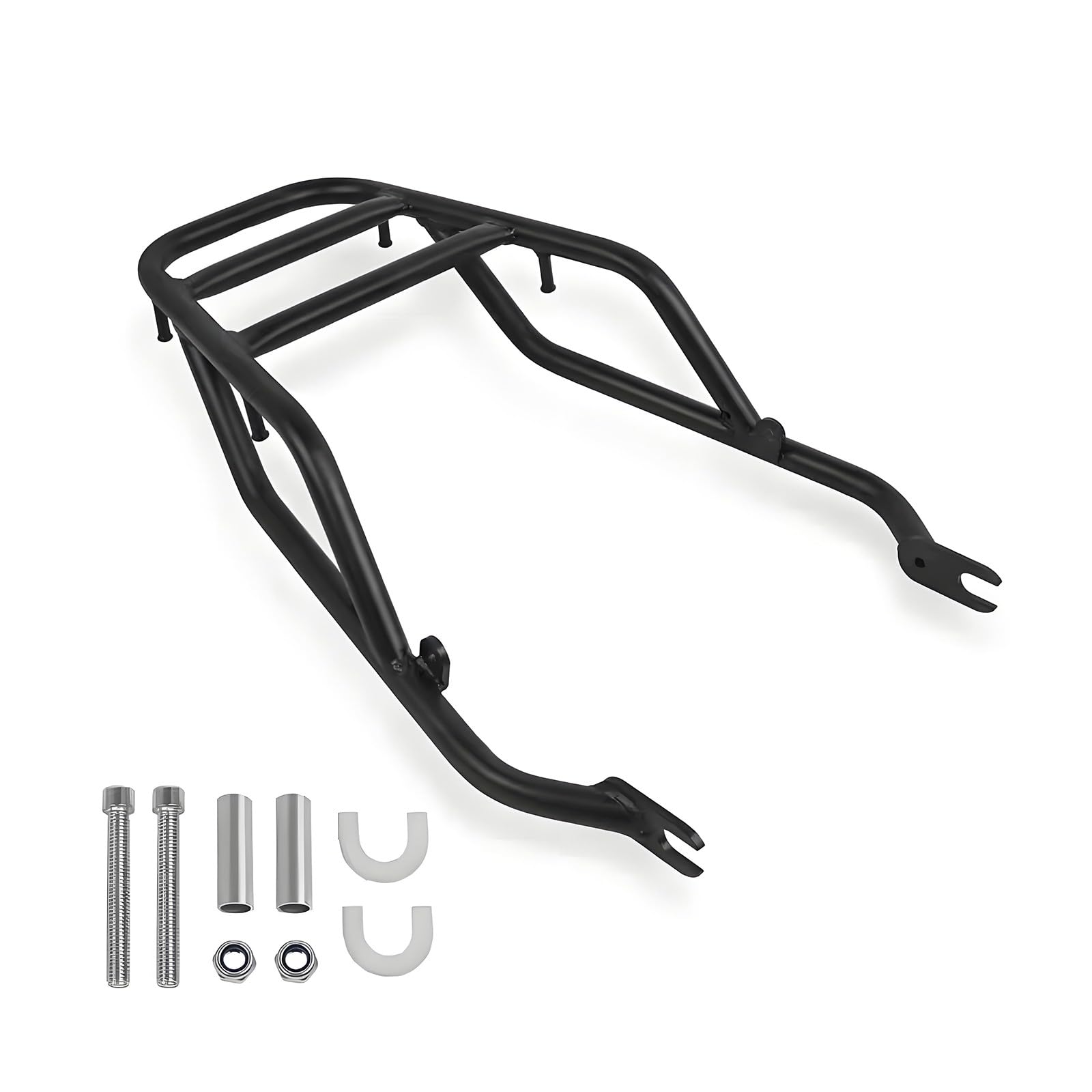 Porte-bagages arrière de moto en acier au carbone compatible avec Kawasaki W400 W650 W800 2011-2022, capacité de charge de 14,9 kg, support topcase pour porte-moto avec filet à bagages