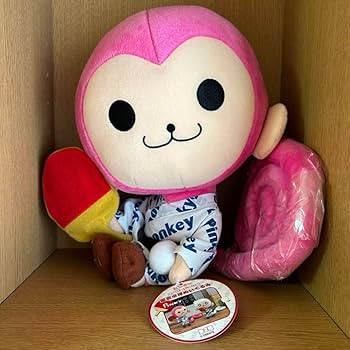 ピンキーモンキー　ぬいぐるみ＆ストラップ　セット　pinky SEGA Pinky Monkey Keychain Set of 6 (2004) Brand New Factory