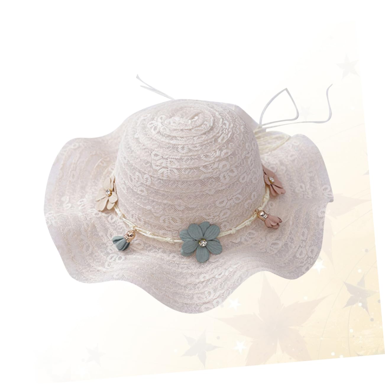 Holibanna Sombrero de ala Ancha Tarro de Almacenamiento de Monedas bebés Sombrero de bebé Concha Sombrero de Playa para Sombrero de Copa Sombrero para Bambú