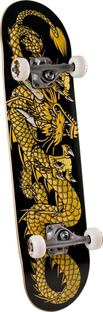 Powell Golden Dragon Striking Dragon Complete Skateboard (7.625-Inch)