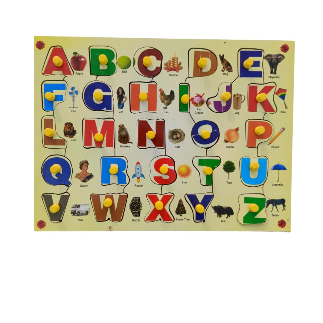 Snigdh Wooden A to Z Colorful Educational Alphabet Knob Puzzle (B0DH8GJS3F) Amazon Price History, Amazon Price Tracker