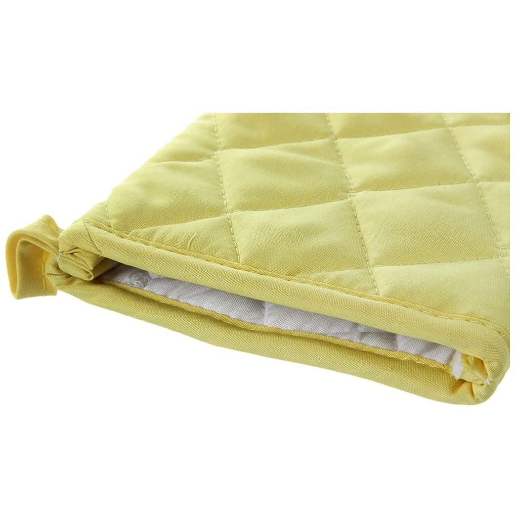 Deux Gants en Coton pour Four À Micro-Ondes Peuvent Être Lavés des Mains De Protection Jaunes Résistantes La Chaleur l'usure Et Aux Brûlures