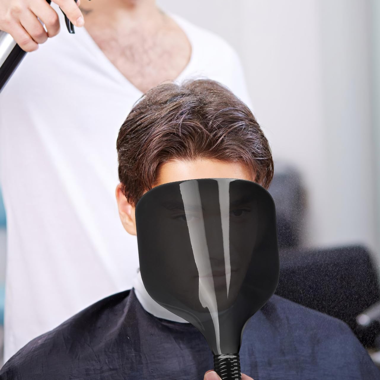 3stücke Haarfärbemaske Mit Schutzschild Haarspray-gesichtsschutz Für Friseursalons Und Zuhause Komfortabel Und Einfach Zu Bedienen Für Haarpflege Und Färbung Schwarz