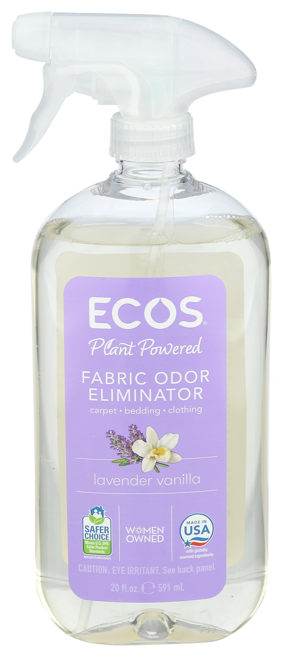 Ecos Fabric Refresher Odor Eliminator Lavender Vanilla 20 Fl Oz