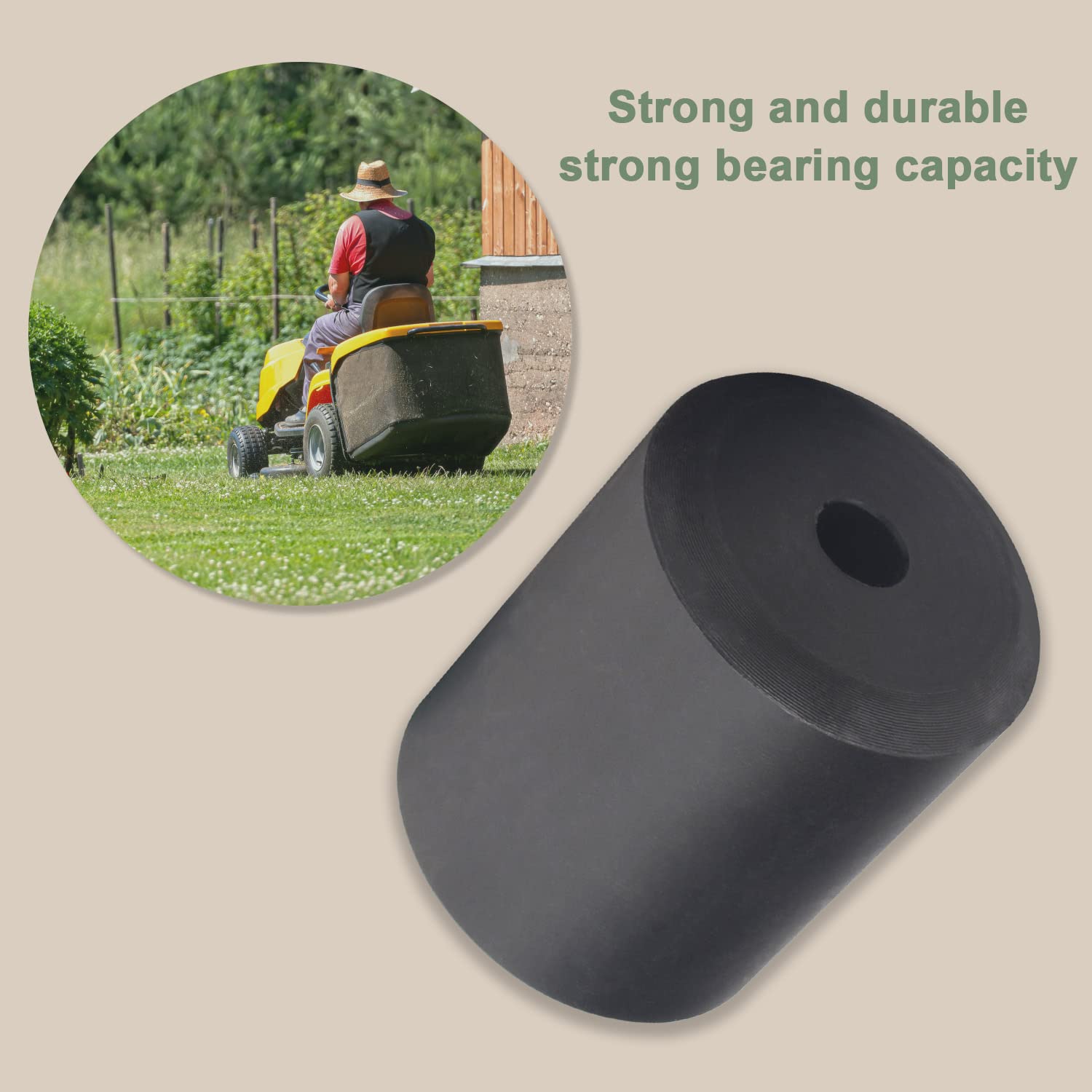 2 ruedas para cortacésped compatibles con Dixie Chopper 67240 (orificio de 3 x 3.75 x 5/8 pulgadas) sustituye a 13633